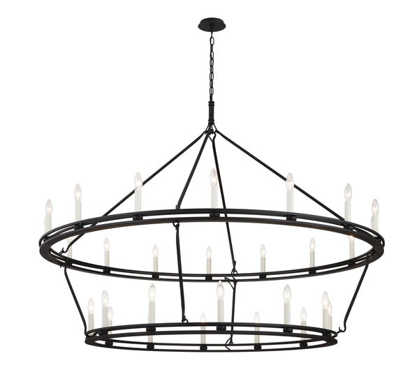 Lighting - Chandelier Sutton 28 Light Chandelier // Textured Black 