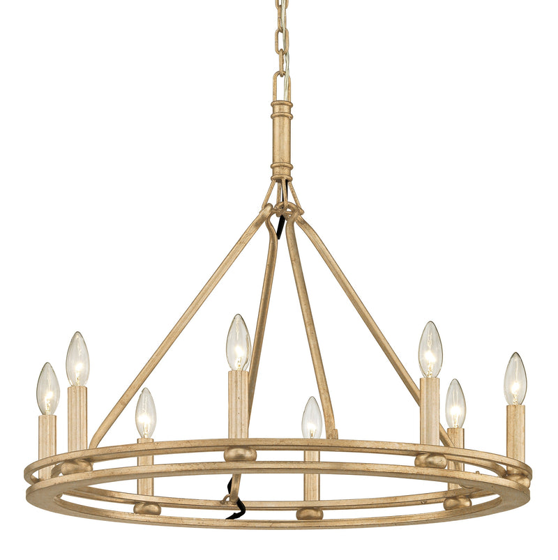 Lighting - Chandelier Sutton 8 Light Chandelier // Champagne Silver Leaf 