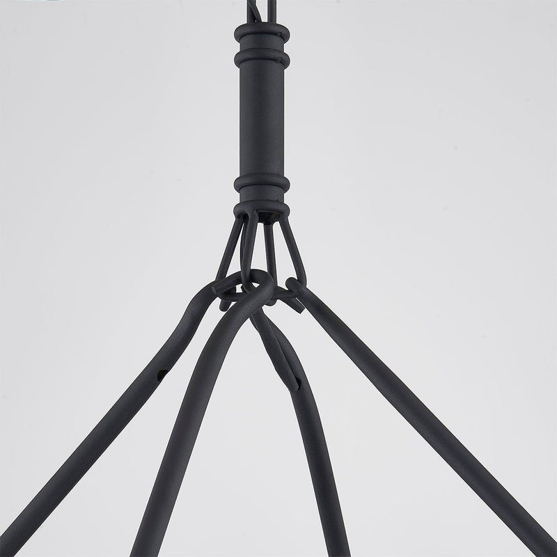 Lighting - Chandelier Sutton 8 Light Exterior Chandelier // Textured Black 