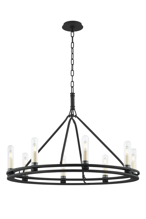 Lighting - Chandelier Sutton 8 Light Exterior Chandelier // Textured Black 