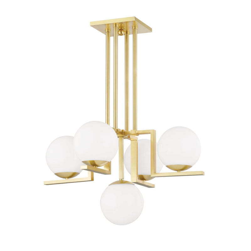 Lighting - Chandelier Tanner 5 Light Chandelier // Aged Brass 