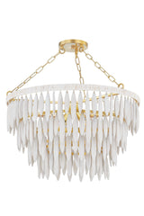 Lighting - Chandelier Tiffany 4 Light Chandelier // Aged Brass 