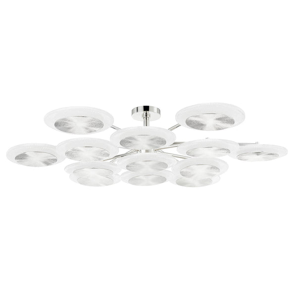 Lighting - Chandelier Topaz 13 Light Chandelier // Polished Nickel 