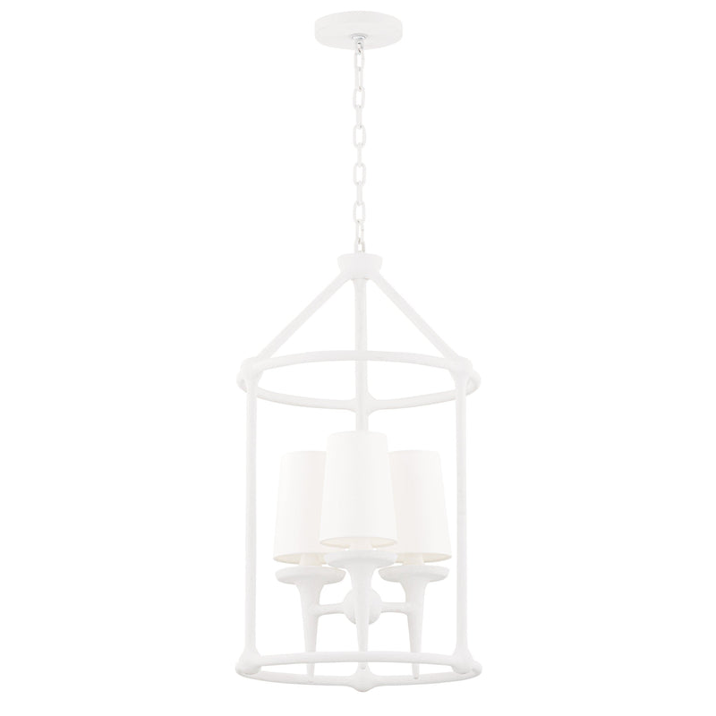 Lighting - Chandelier Torch 3 Light Chandelier // White Plaster 