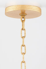 Lighting - Chandelier Torch 5 Light Chandelier // Gold Leaf 