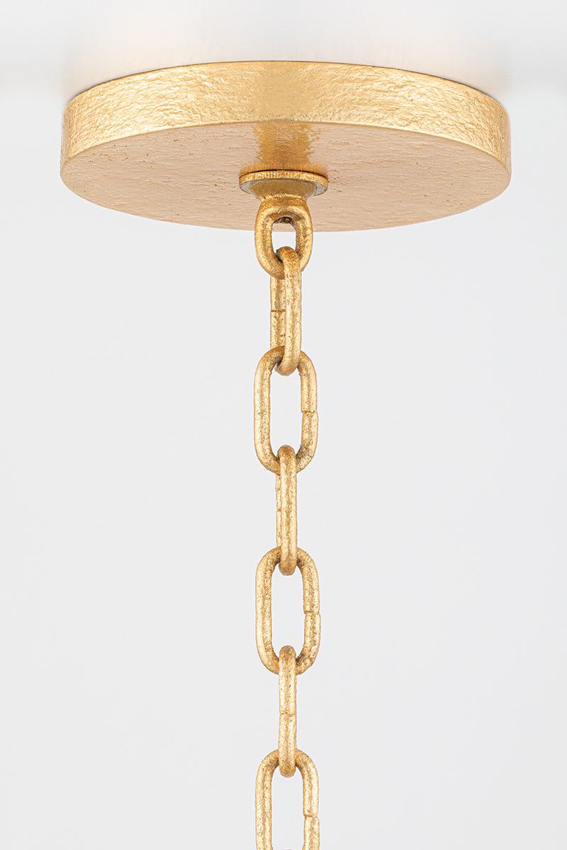 Lighting - Chandelier Torch 5 Light Chandelier // Gold Leaf 