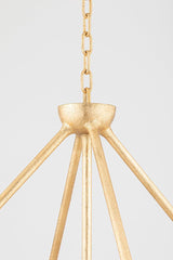 Lighting - Chandelier Torch 5 Light Chandelier // Gold Leaf 