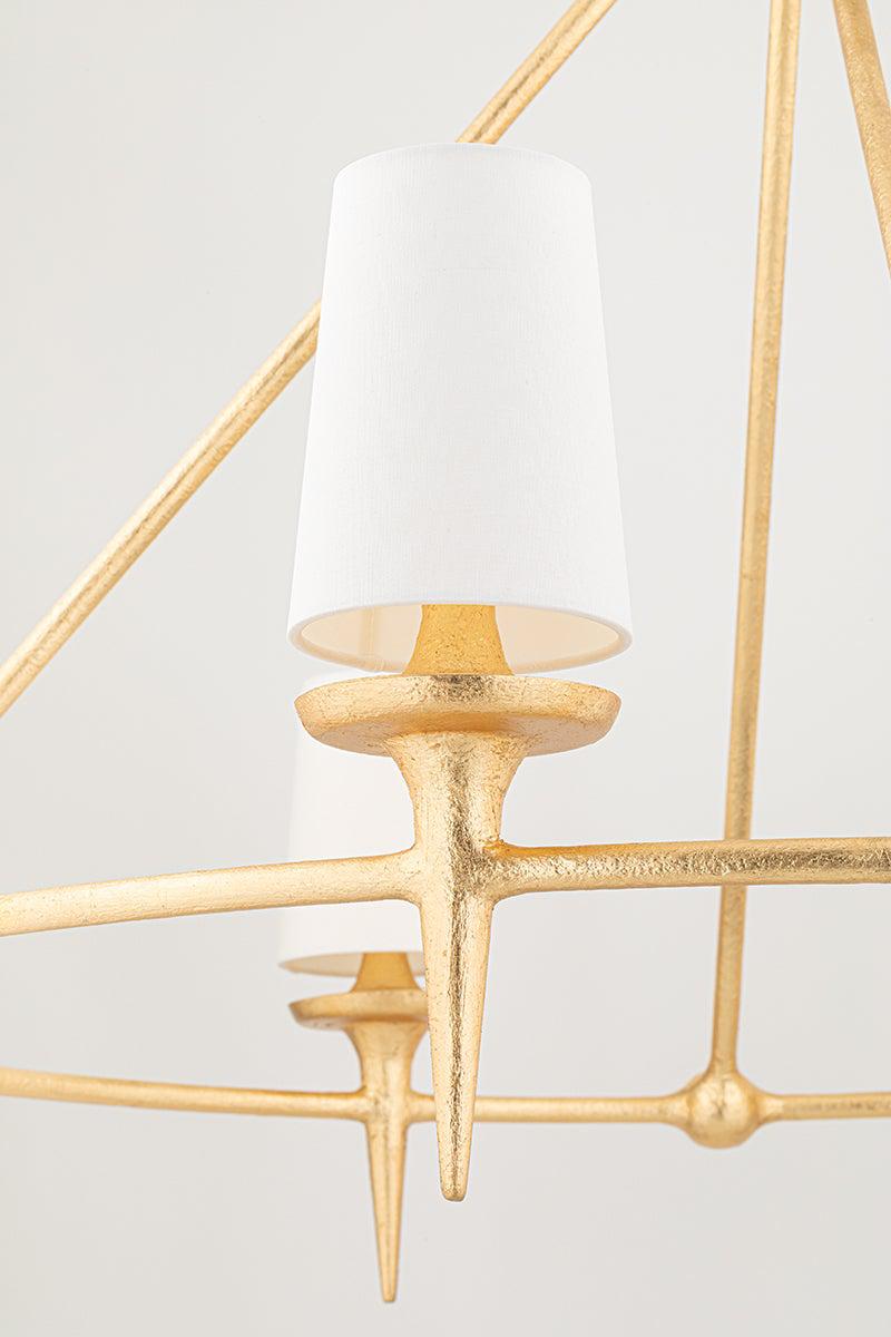 Lighting - Chandelier Torch 8 Light Chandlier // Gold Leaf 