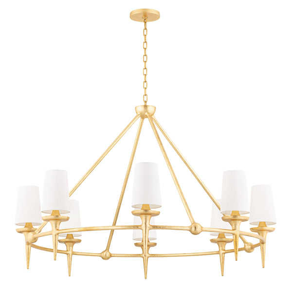 Lighting - Chandelier Torch 8 Light Chandlier // Gold Leaf 