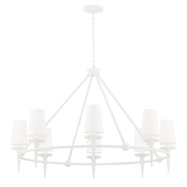 Lighting - Chandelier Torch 8 Light Chandlier // White Plaster 