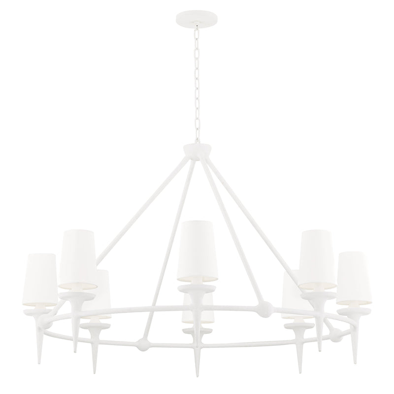 Lighting - Chandelier Torch 8 Light Chandlier // White Plaster 