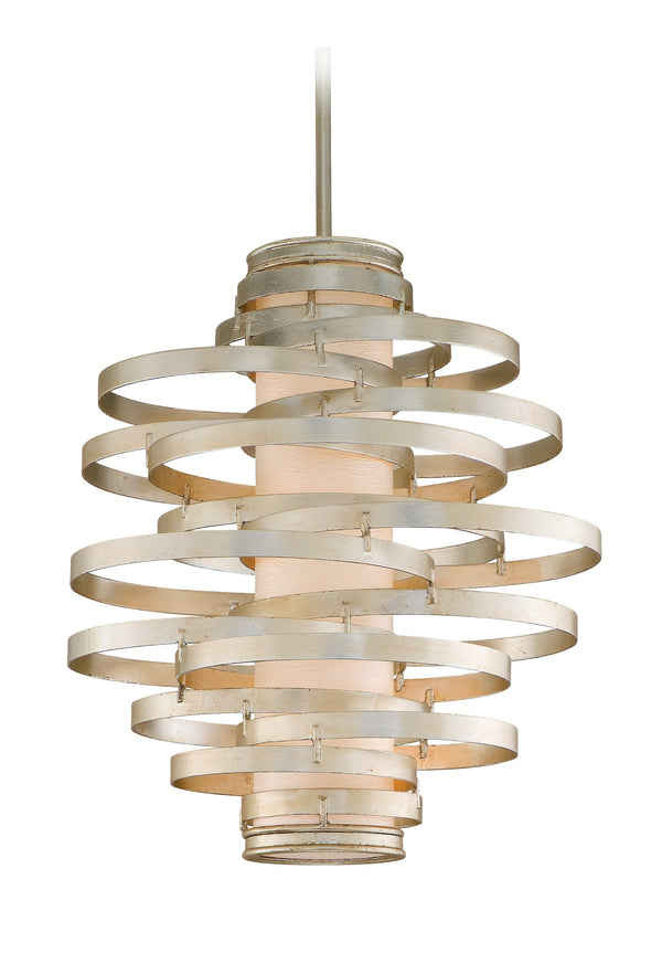 Lighting - Chandelier Vertigo 3 Light Pendant Medium // Modern Silver Leaf 