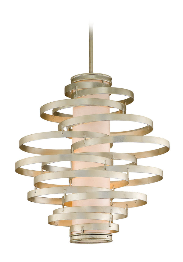 Lighting - Chandelier Vertigo 4 Light Pendant Large // Modern Silver Leaf 