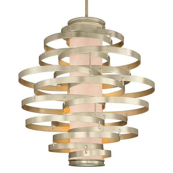 Lighting - Chandelier Vertigo 6 Light Pendant Extra Large // Modern Silver Leaf 