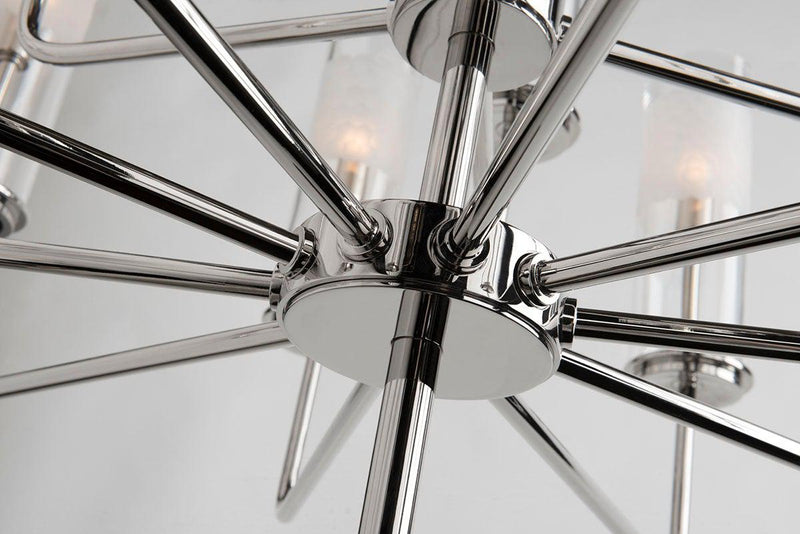 Lighting - Chandelier Wentworth 12 Light Chandelier // Polished Nickel 