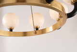 Lighting - Chandelier Werner 8 Light Pendant // Aged Brass & Black 