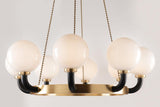 Lighting - Chandelier Werner 8 Light Pendant // Aged Brass & Black 