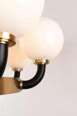 Lighting - Chandelier Werner 8 Light Pendant // Aged Brass & Black 