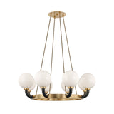 Lighting - Chandelier Werner 8 Light Pendant // Aged Brass & Black 