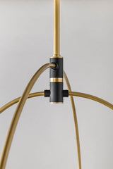 Lighting - Chandelier Willow 4 Light Chandelier // Aged Brass & Black 