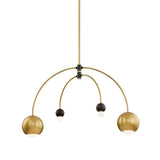 Lighting - Chandelier Willow 4 Light Chandelier // Aged Brass & Black 