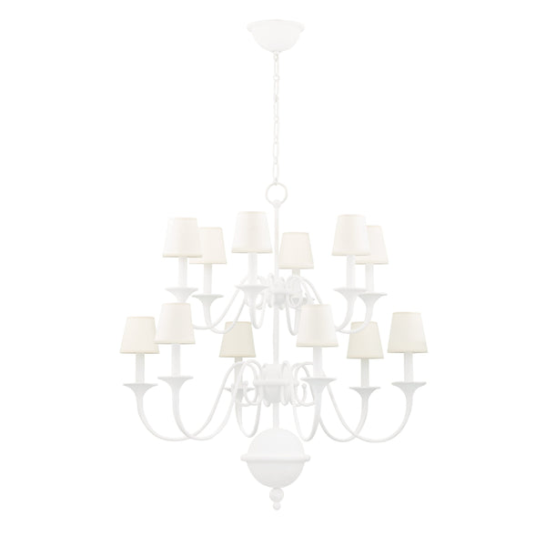 Lighting - Chandelier Windsor 12 Light Chandelier // White Plaster 