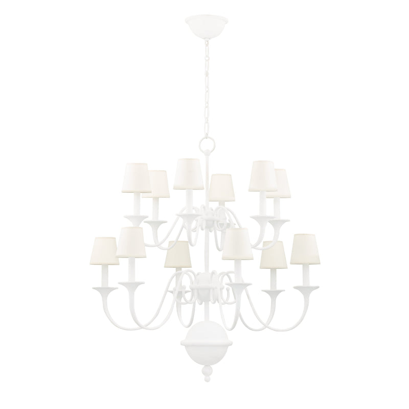 Lighting - Chandelier Windsor 12 Light Chandelier // White Plaster 