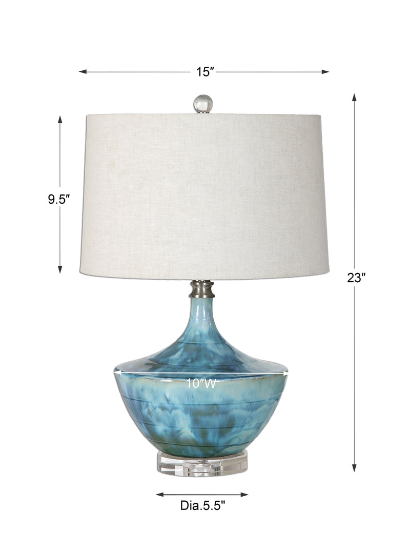 Lighting Chasida Blue Ceramic Lamp 