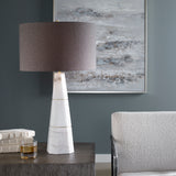 Lighting Citadel White Marble Table Lamp 