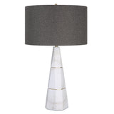 Lighting Citadel White Marble Table Lamp 