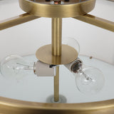 Lighting Colfax Brass 3 Light Semi Flush 