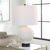 Lighting Collar Gloss White Table Lamp 