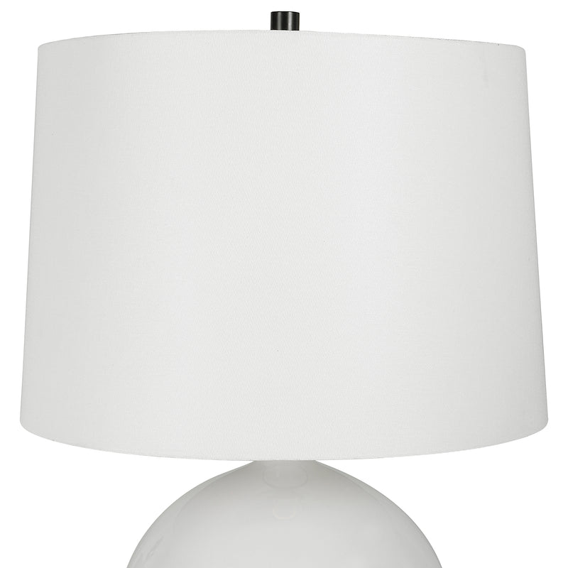 Lighting Collar Gloss White Table Lamp 