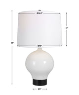 Lighting Collar Gloss White Table Lamp 