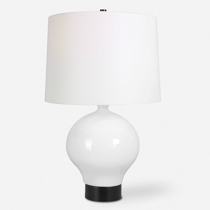 Lighting Collar Gloss White Table Lamp 