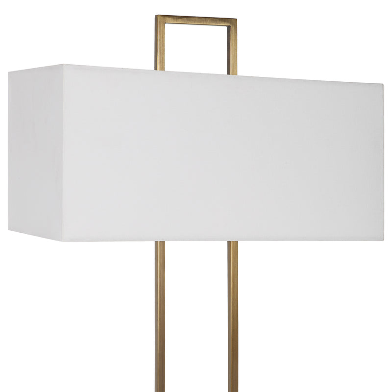 Lighting Column White Marble Table Lamp 