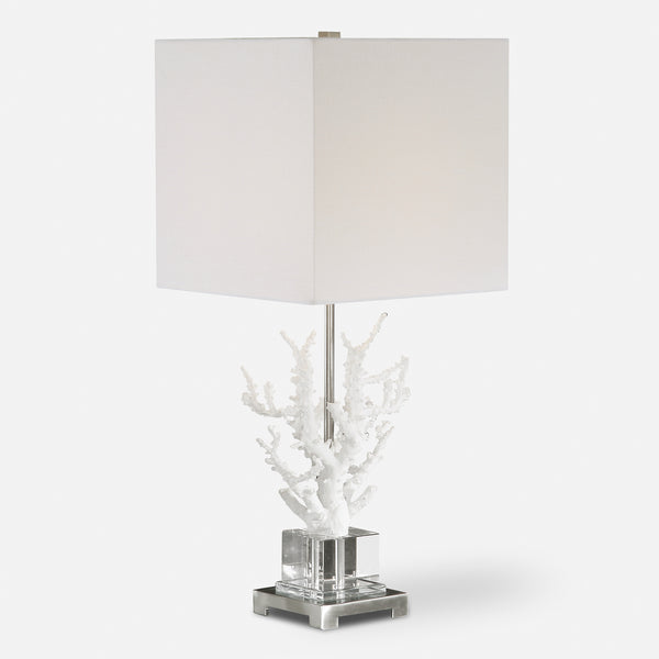Lighting Corallo White Coral Table Lamp 