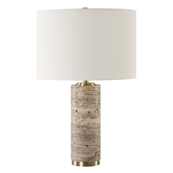 Lighting Cortado Travertine Table Lamp 