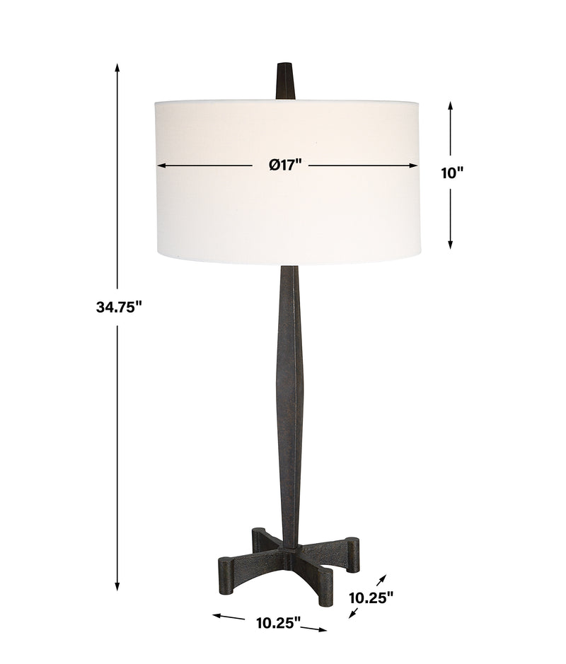 Lighting Counteract Rust Metal Table Lamp 