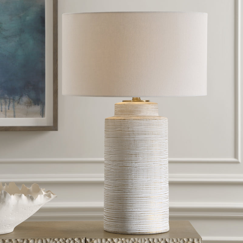 Lighting Crimp Ribbed Table Lamp 