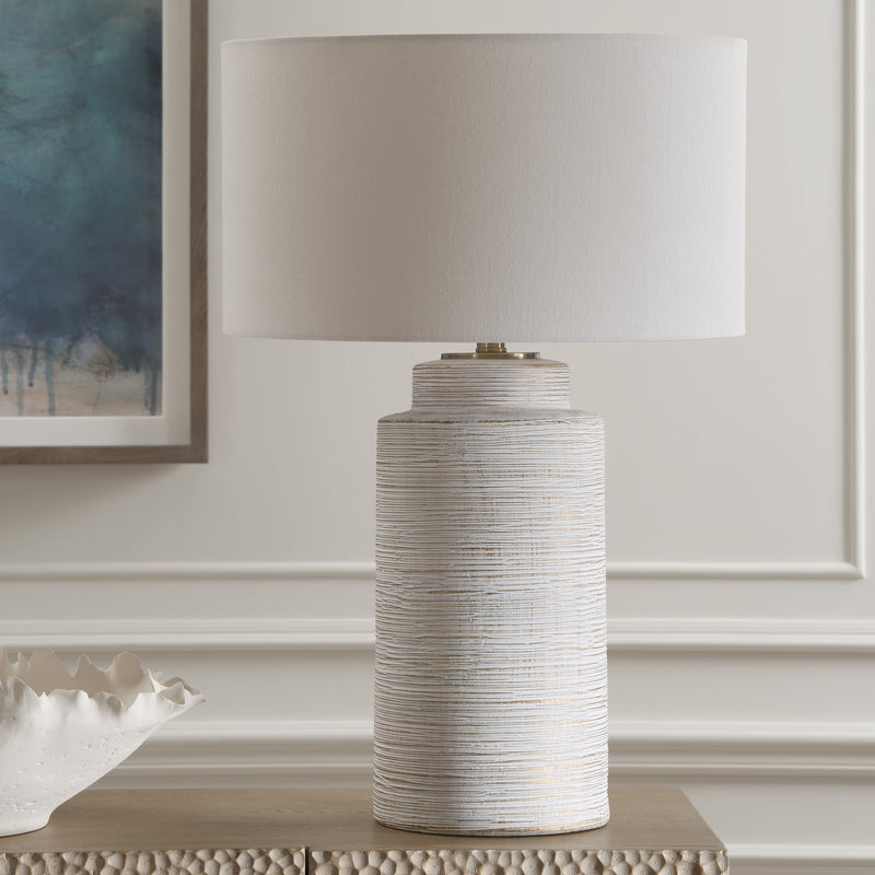 Lighting Crimp Ribbed Table Lamp 