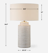 Lighting Crimp Ribbed Table Lamp 