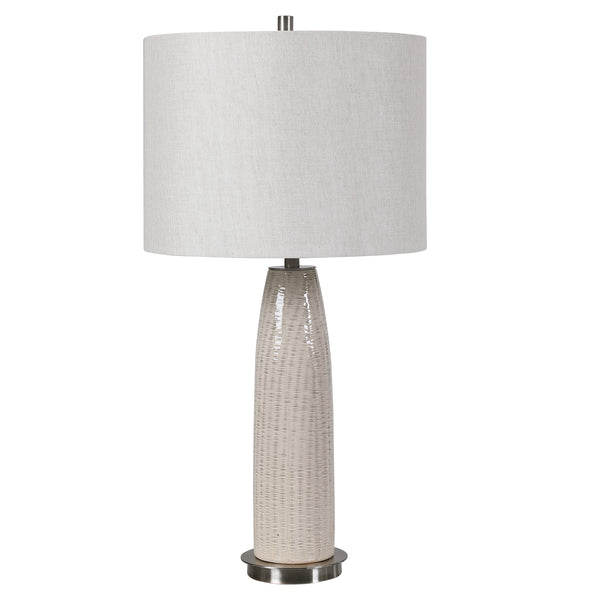 Lighting Delgado Light Gray Table Lamp 