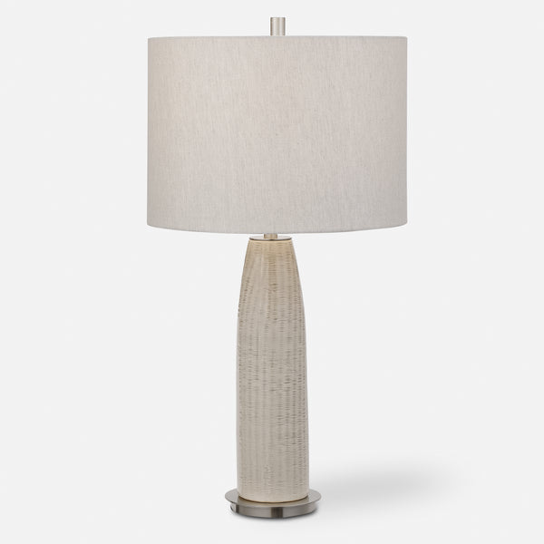 Lighting Delgado Light Gray Table Lamp 