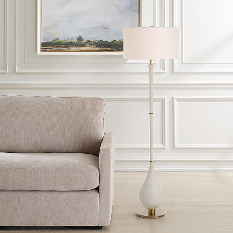 Lighting Dewdrop Ivory Floor Lamp 