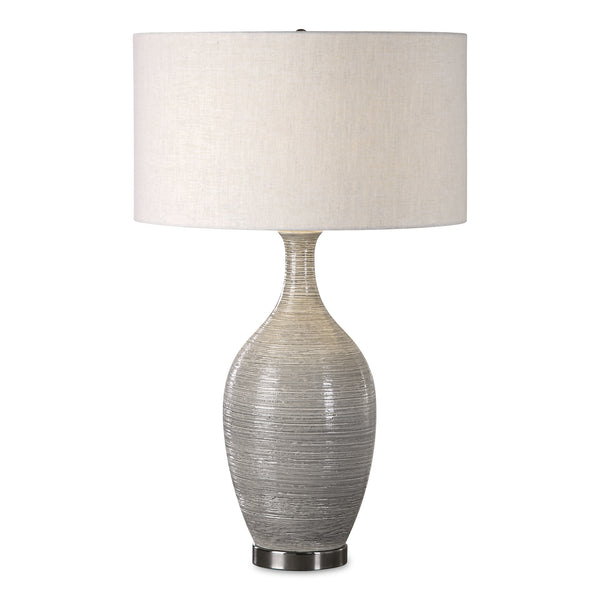 Lighting Dinah Gray Textured Table Lamp 
