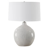 Lighting Dribble White Glaze Table Lamp 