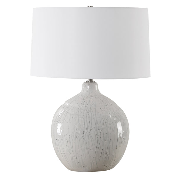 Lighting Dribble White Glaze Table Lamp 