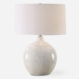 Lighting Dribble White Glaze Table Lamp 