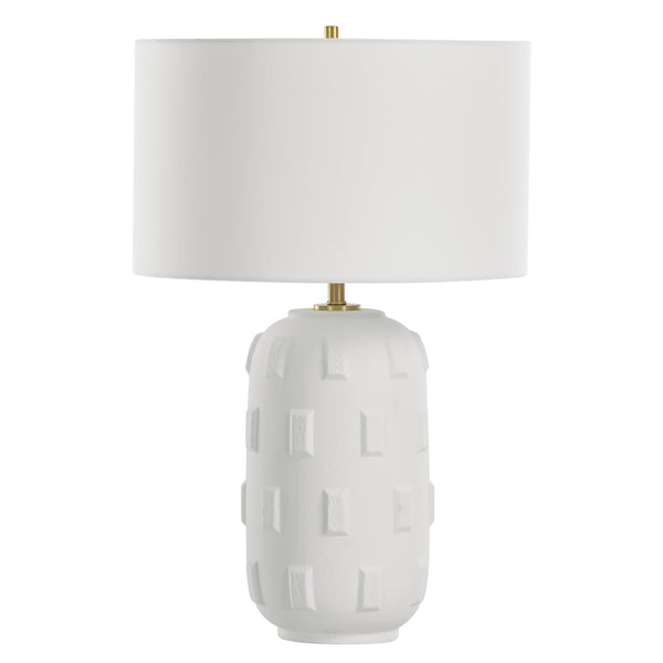 Lighting Emerie Textured White Table Lamp 